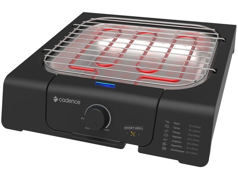Grill Cadence Short Grill Quadrado 1200W - Churrasqueira Elétrica